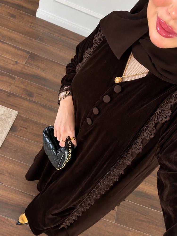 عباية مخمل كلوش رسمي وانيق