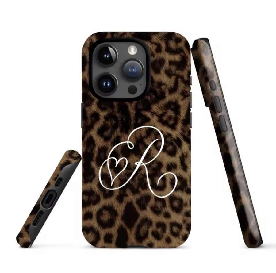 Leopard Phone Case - تخصيص بالحرف او الاسم -