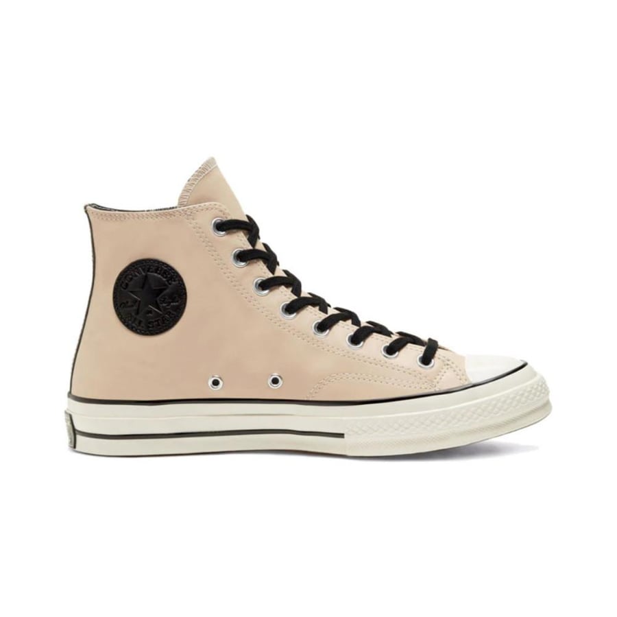 Converse Leather Side Zip Chuck 1970s "Black/Egret"