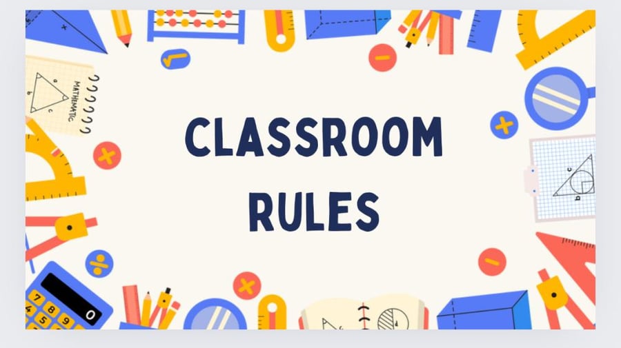 Classroom rules English