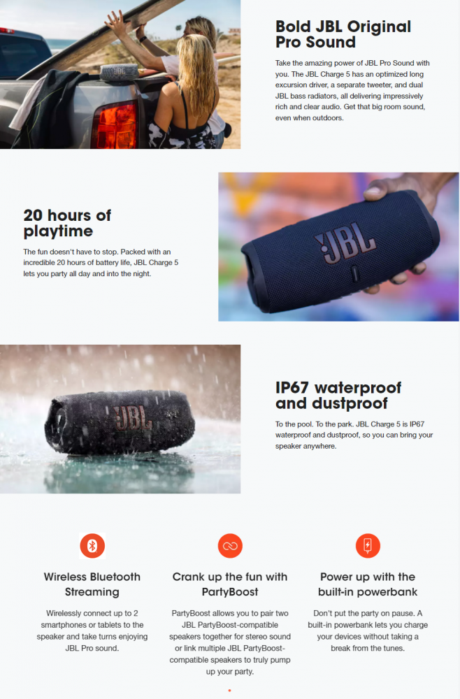 مكبر الصوت بلوتوث سماعة سبيكر ماركة JBL