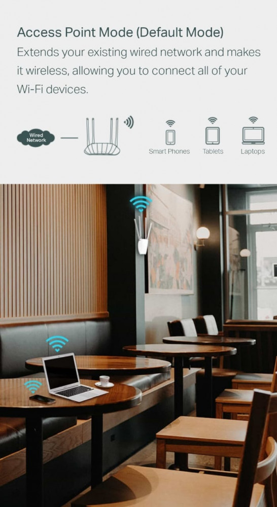 تي بي لينك - مقوي اشارة لاسلكي - جهاز نقطة وصل Access Point TP-Link