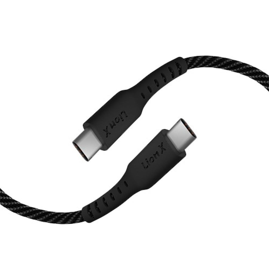 كيبل تايب سي الى تايب سي قماش بطول 1م ماركة LION-X