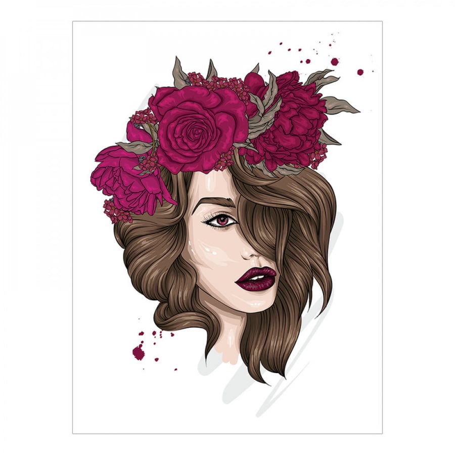 A wall art painting for home decor printed on a lightweight cardboard panel without a frame, size 40 × 30 cm