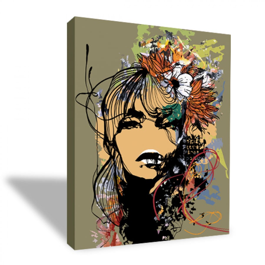 Wall art for home decor printed on canvas fabric with hidden frame size 60 × 80 cm