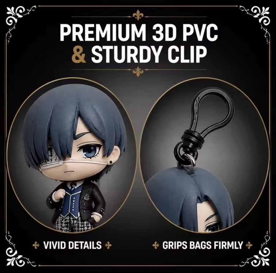 Black Butler Public School Arc Blind keychains | اكياس ميدالية بلايند [ عشوائية ] الخادم الأسود أرك المدرسة