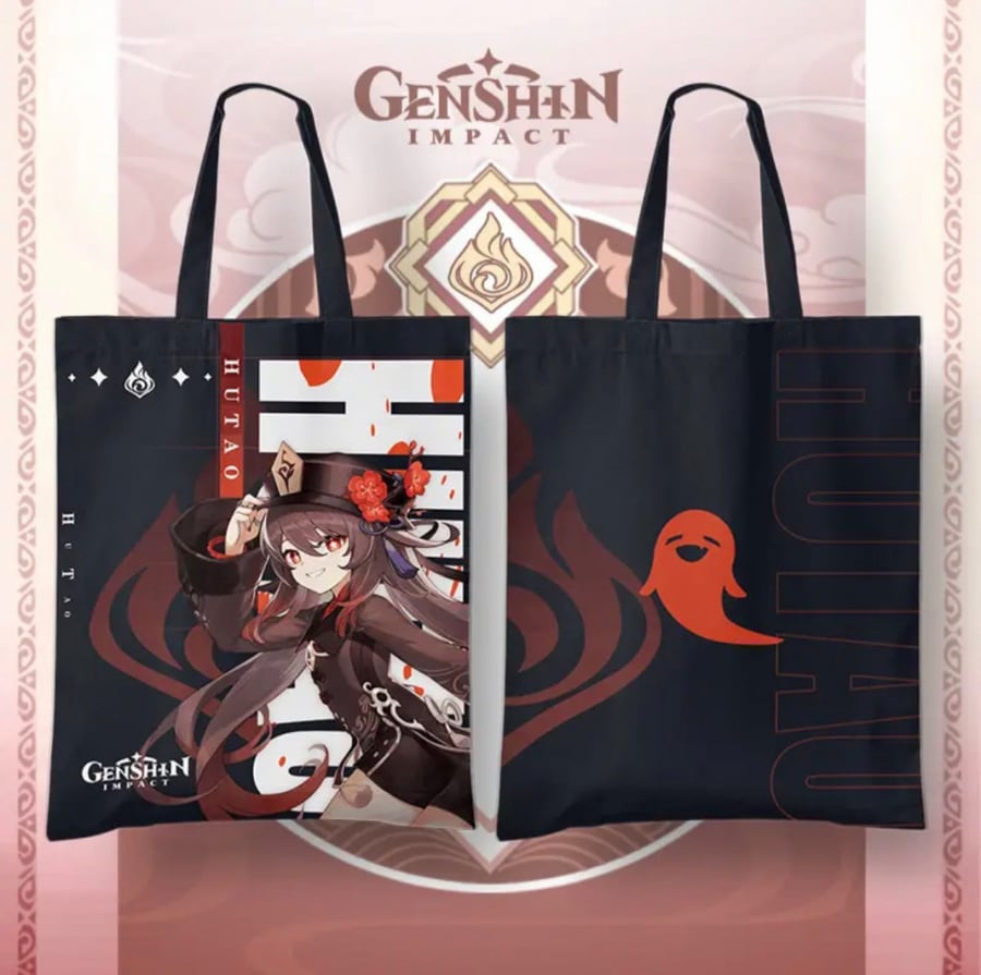 Hutao genshin impact totebag