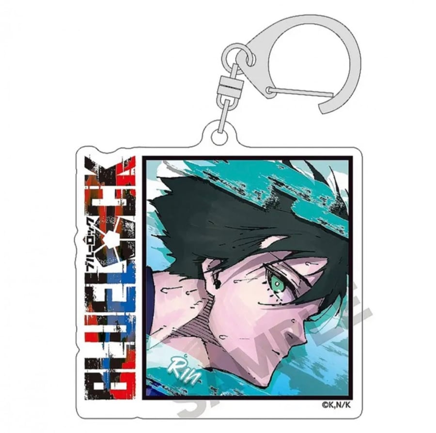 Blue lock keychain