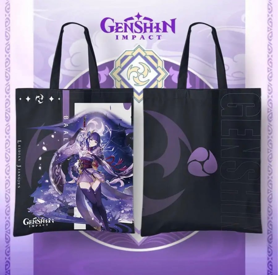 Raiden genshin impact totebag
