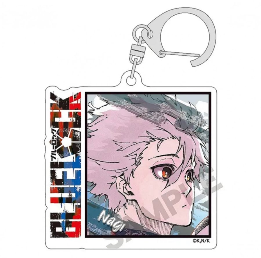 Blue lock keychain