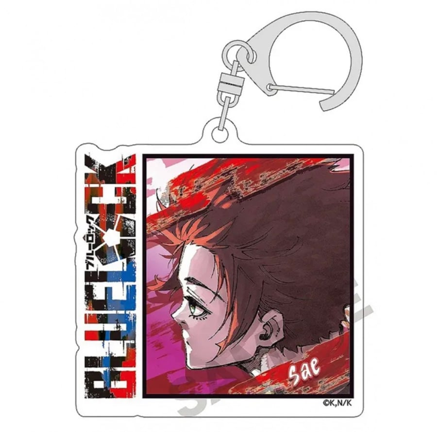 Blue lock keychain