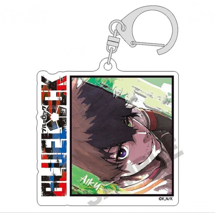 Blue lock keychain