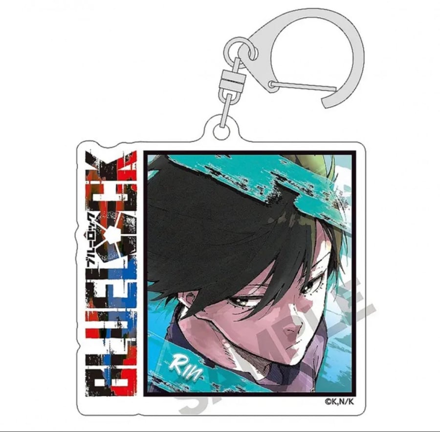 Blue lock keychain