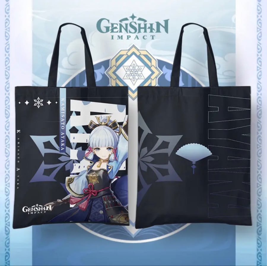 ayaka genshin impact totebag