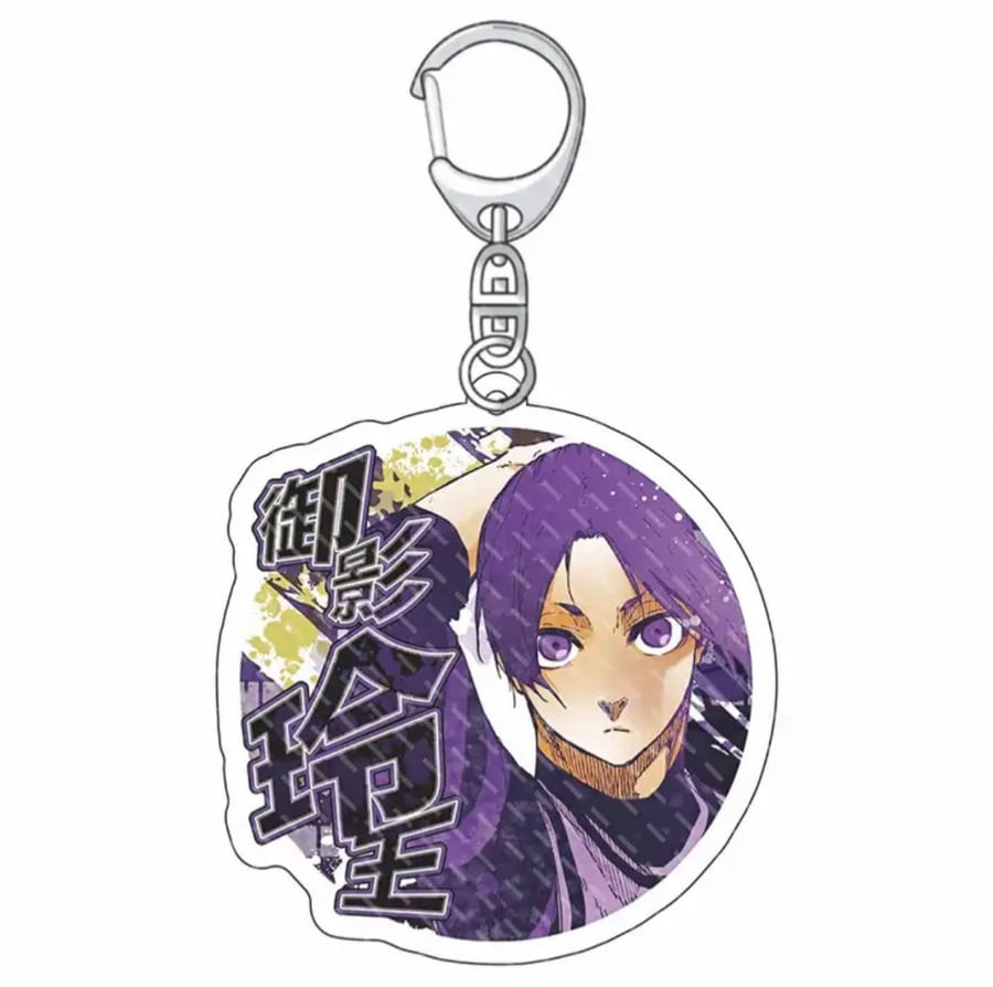 Blue lock keychain
