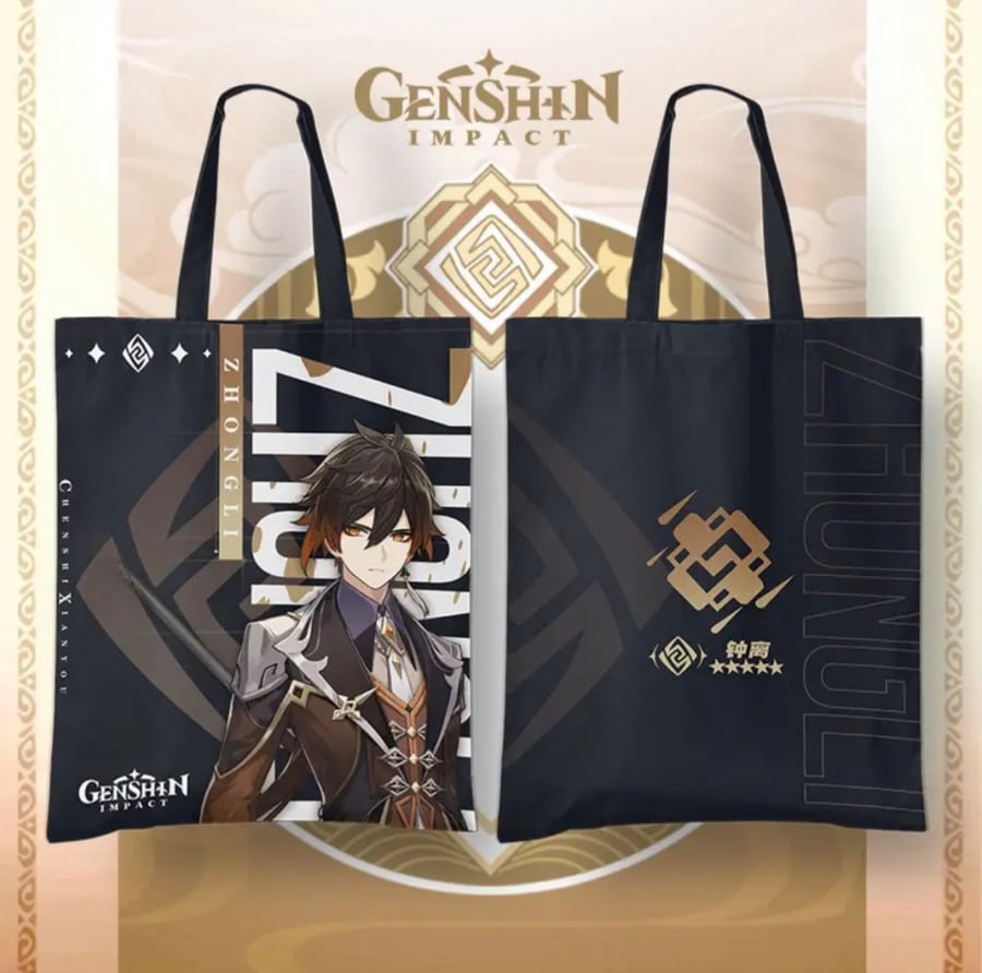 zhongli genshin impact totebag