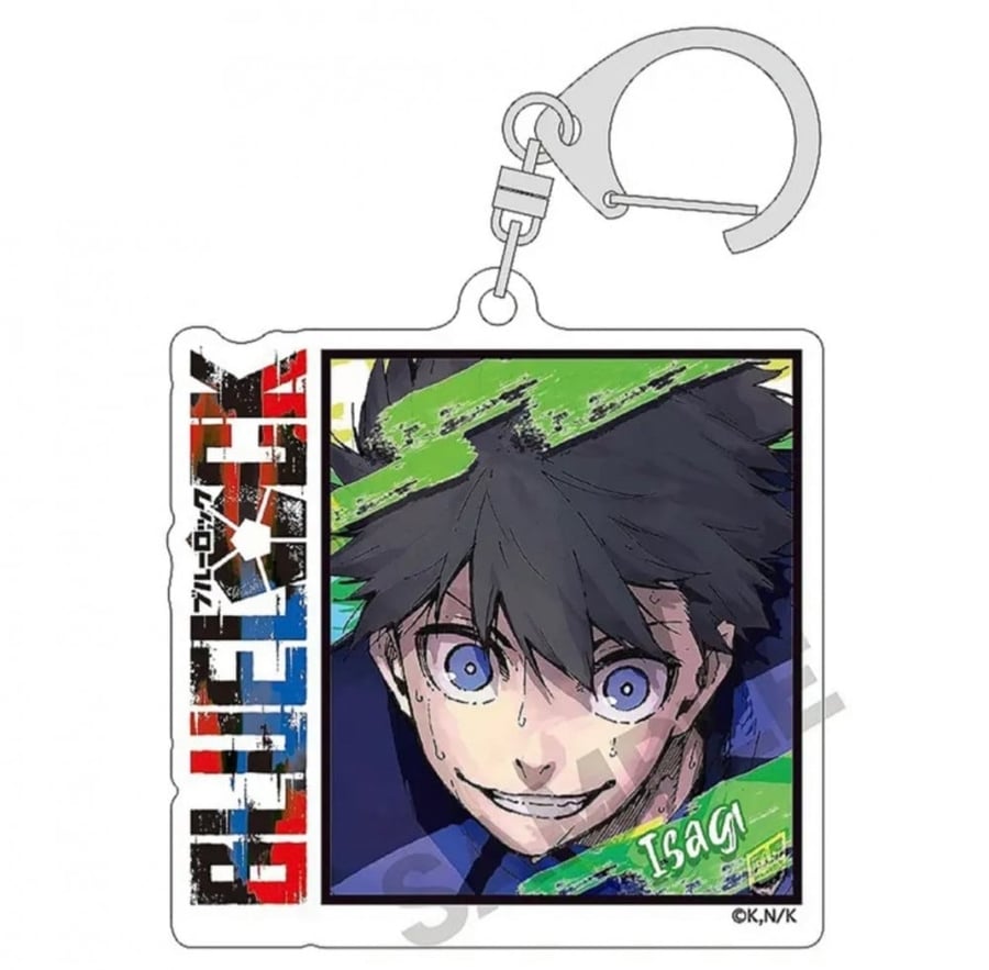 Blue lock keychain