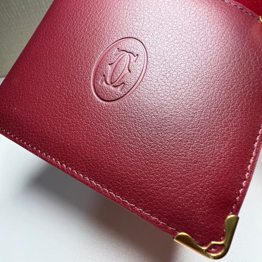 Cartier large wallet in Burgundy