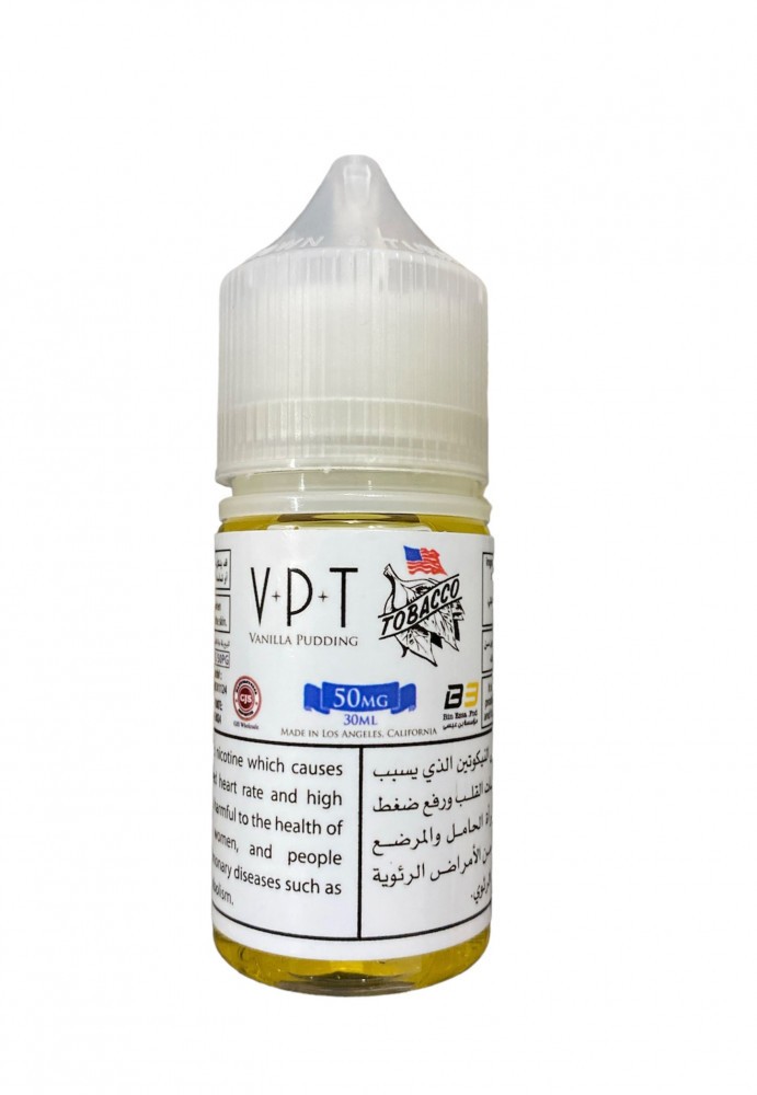 نكهة توباكو فانيلا من في بي تي سولت VPT TOBACCO WITH VANILLA PUDDING 30ML