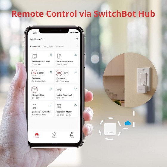 جهاز ذكي لضغط الازرار عن بعد - أبيض - SwitchBot