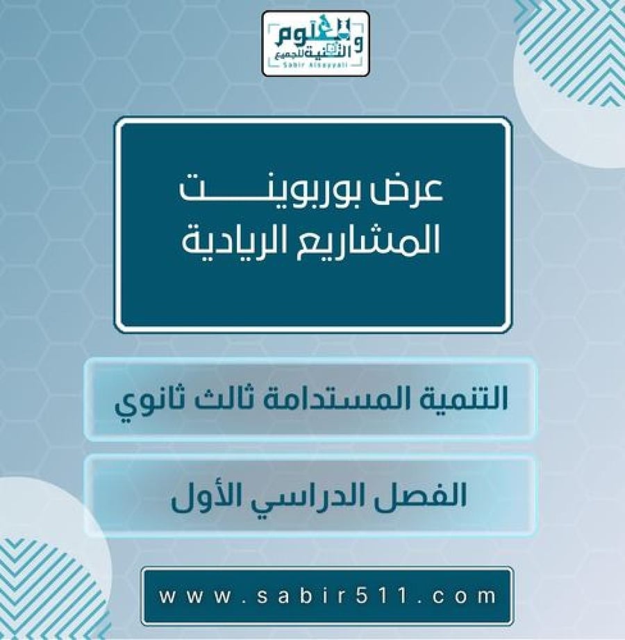 المشاريع الريادية