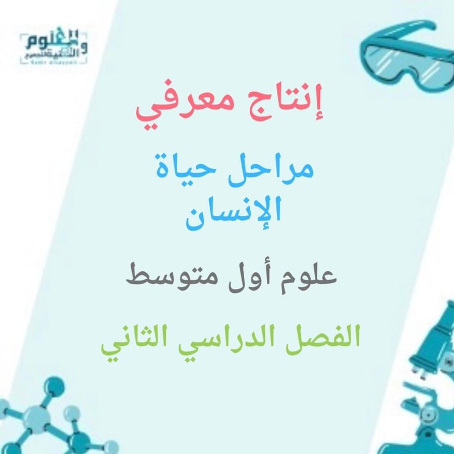 انتاج معرفي علوم ثاني متوسط الفصل الدراسي الثاني
