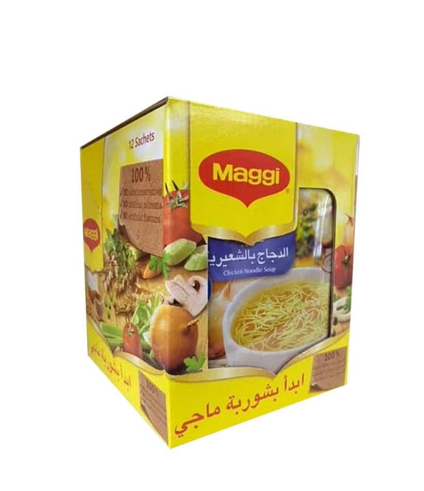 ماجي شوربة دجاج بالشعيريه 12ق*60غم