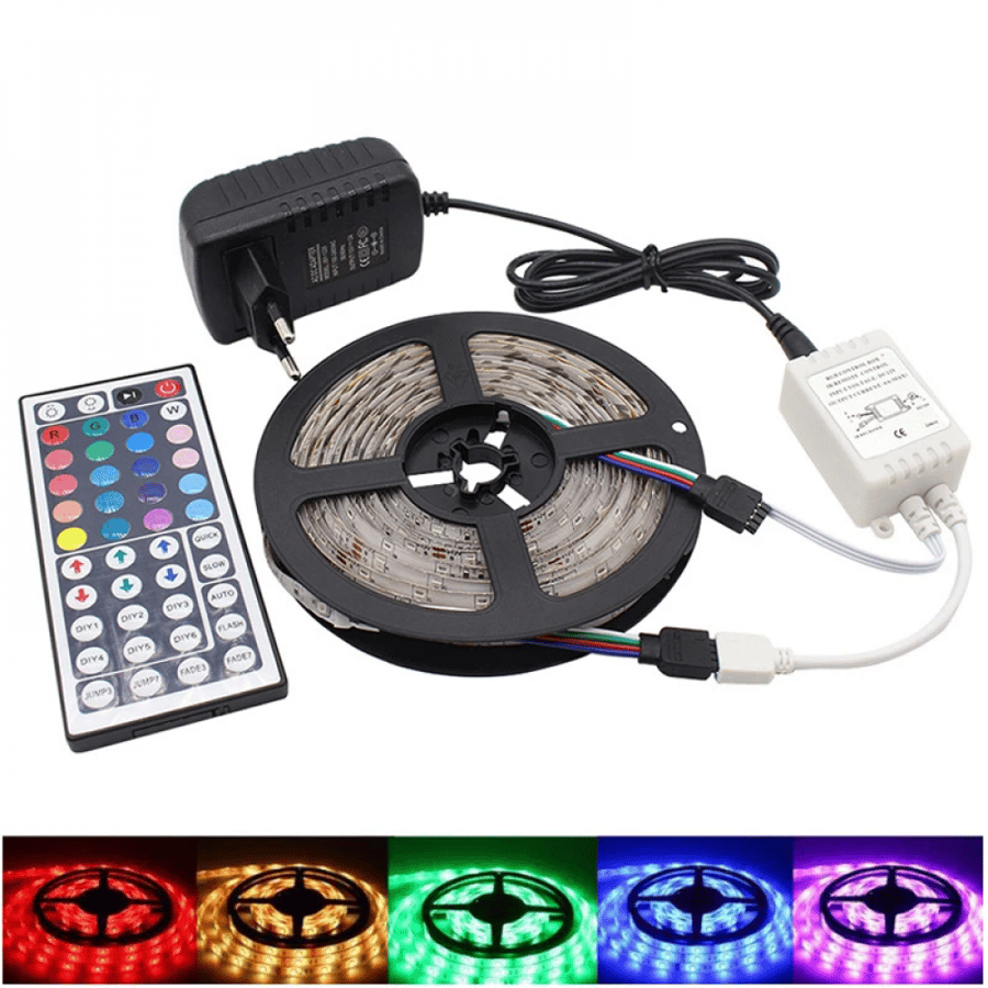 LED light strip, length 5 meters, multi-color, remote control