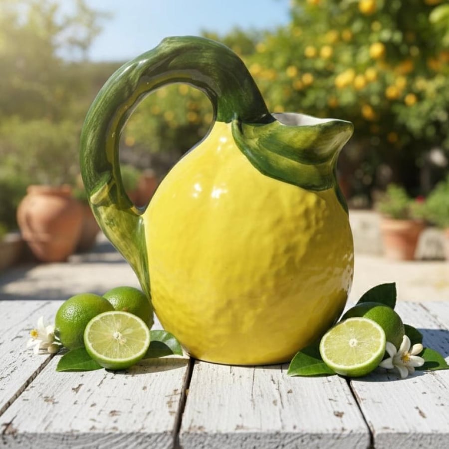 ابريق (جيك السيراميك بتصميم الليمون المنعش