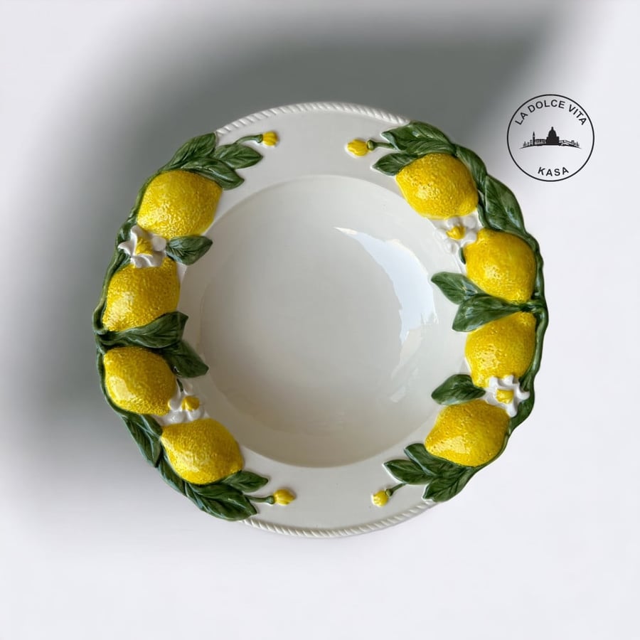 Italian Lemon Bowl with Unique Design
