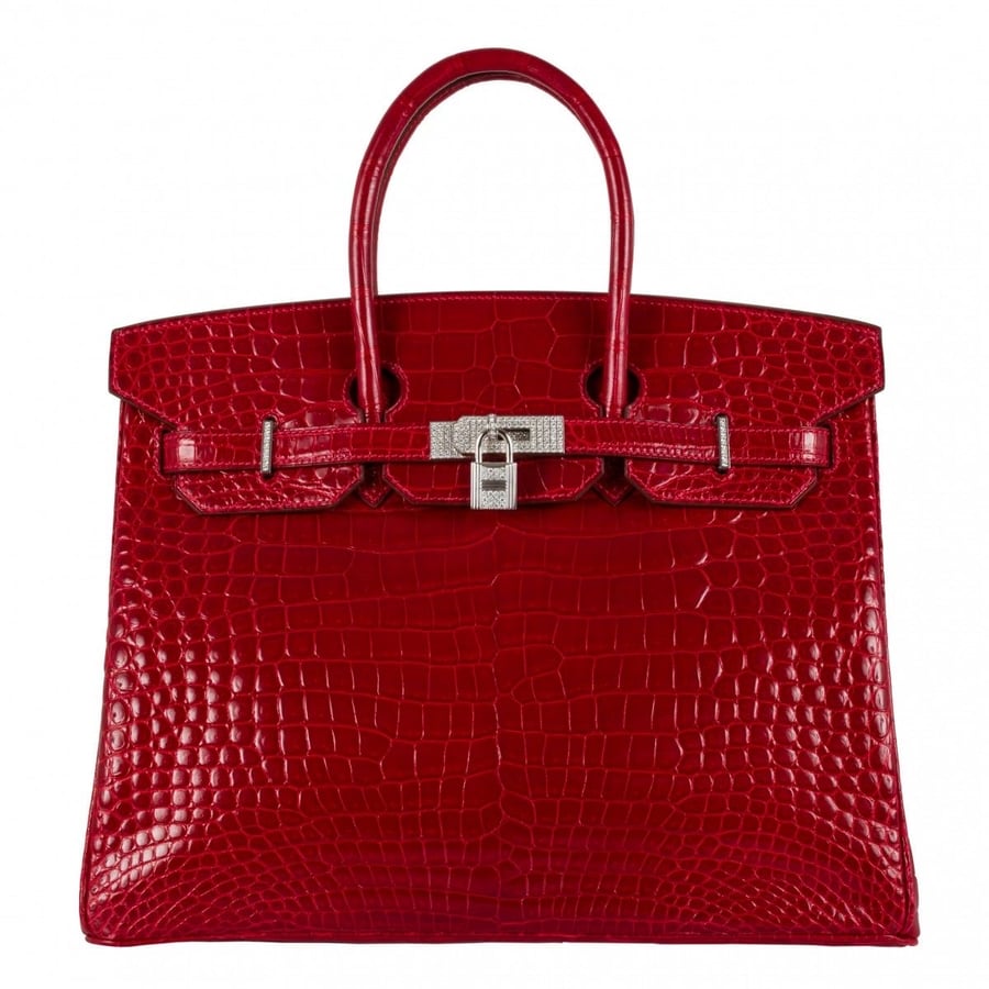 1 - Hermes Birkin Red Leather Bag