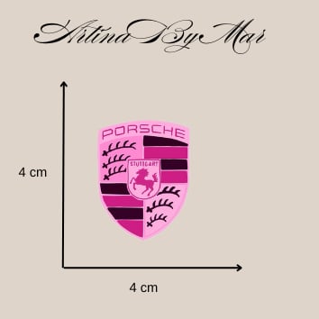 2- Car logo | شعار بورش وردي