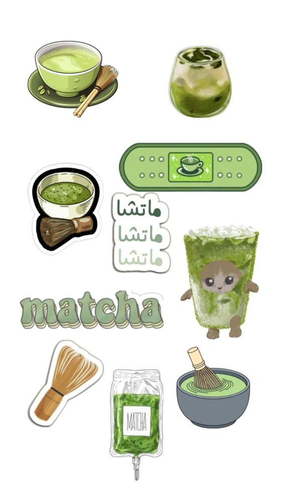 ستيكر شيت الماتشا