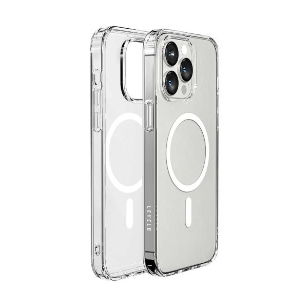Levelo MagSafe Clara iPhone 14 Pro Max Clear Back Case - Clear [ LVLMAGCLARA14PM-CL ]