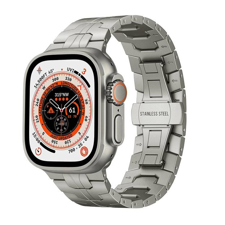 سير ساعة ابل من الستانلس ستيل 42/44/45/49 ملم تيتانيوم ليفلو Levelo Eclipse Stainless Steel Apple Watch Strap