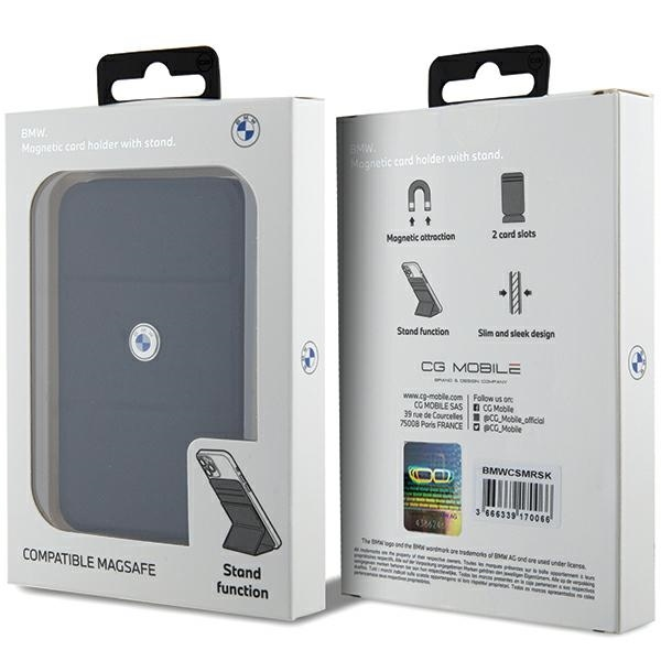 محفظة ايفون ماغ سيف جلد أسود بي ام دبليو BMW Leather Cardslot Magsafe Wallet