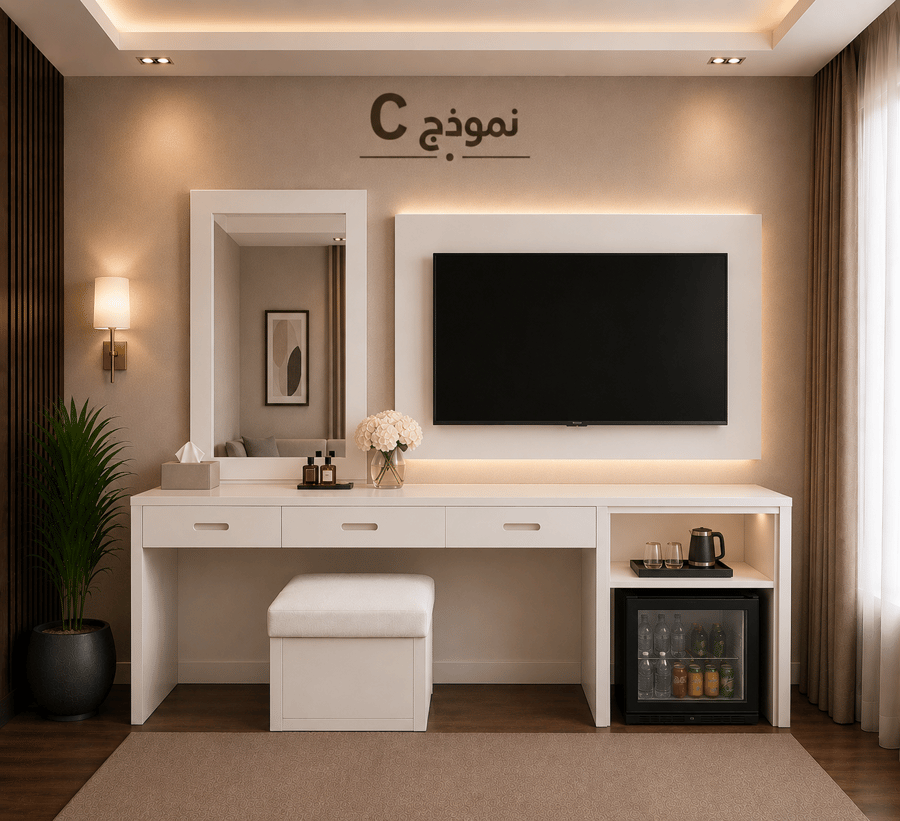 غرفة نوم مودرن وايت  White Room