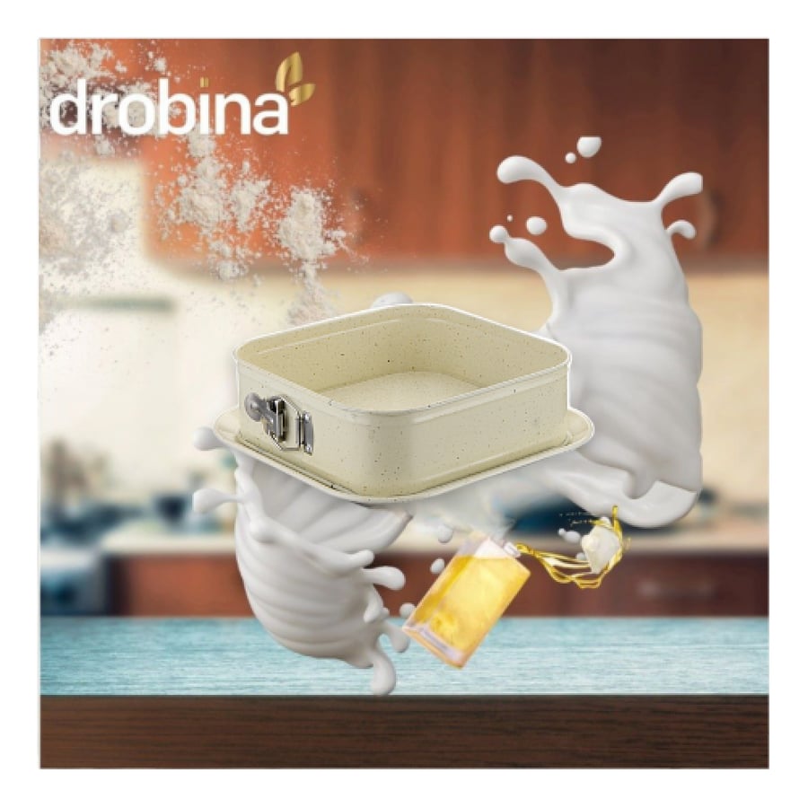 قالب كيك مربع بقفل 24سم دروبينا CREAM