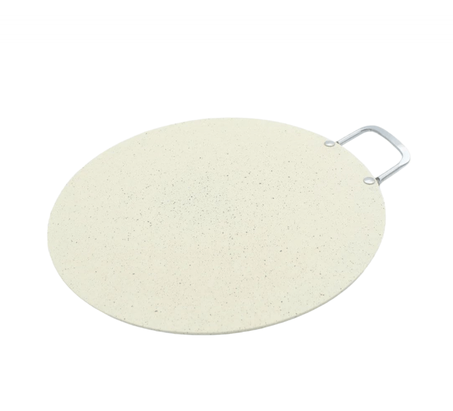 Turkish granite griddle with Droppina handle, 40 cm, colored