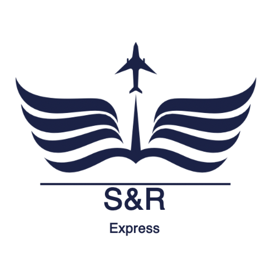شعار SR Express يظهر طائرة تحلق فوق أجنحة