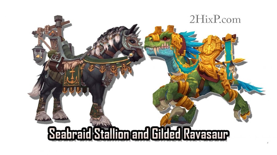 World of Warcraft®: Seabraid Stallion and Gilded Ravasaur