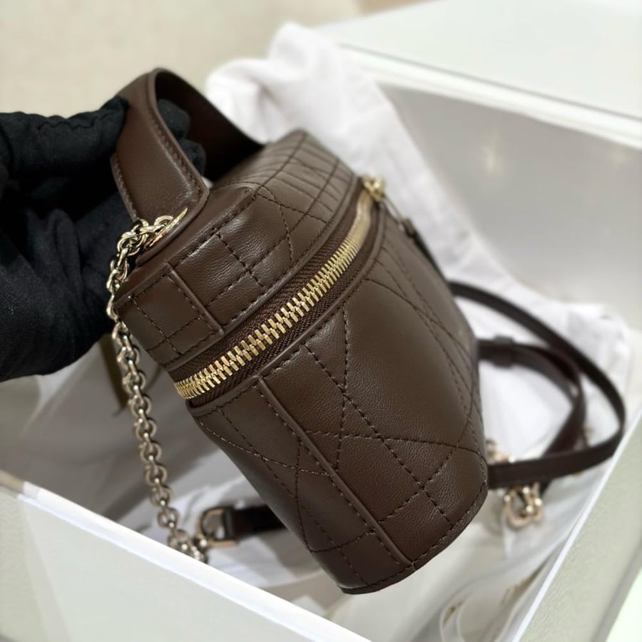 شنطة ديور فانيتي بني 19cm