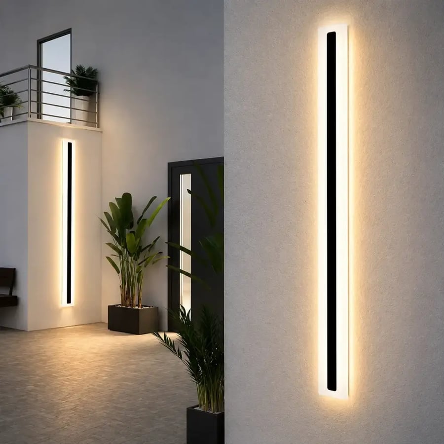 لمبات جدارية للحوش بتقنية LED وإضاءة موزعة على الجدران
