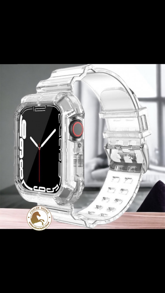 سوار ساعه ابل شفاف مقاس 42mm