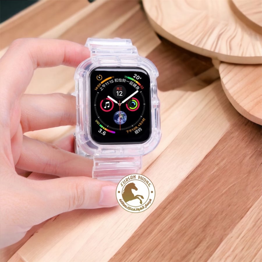 سوار ساعه ابل شفاف مقاس 42mm