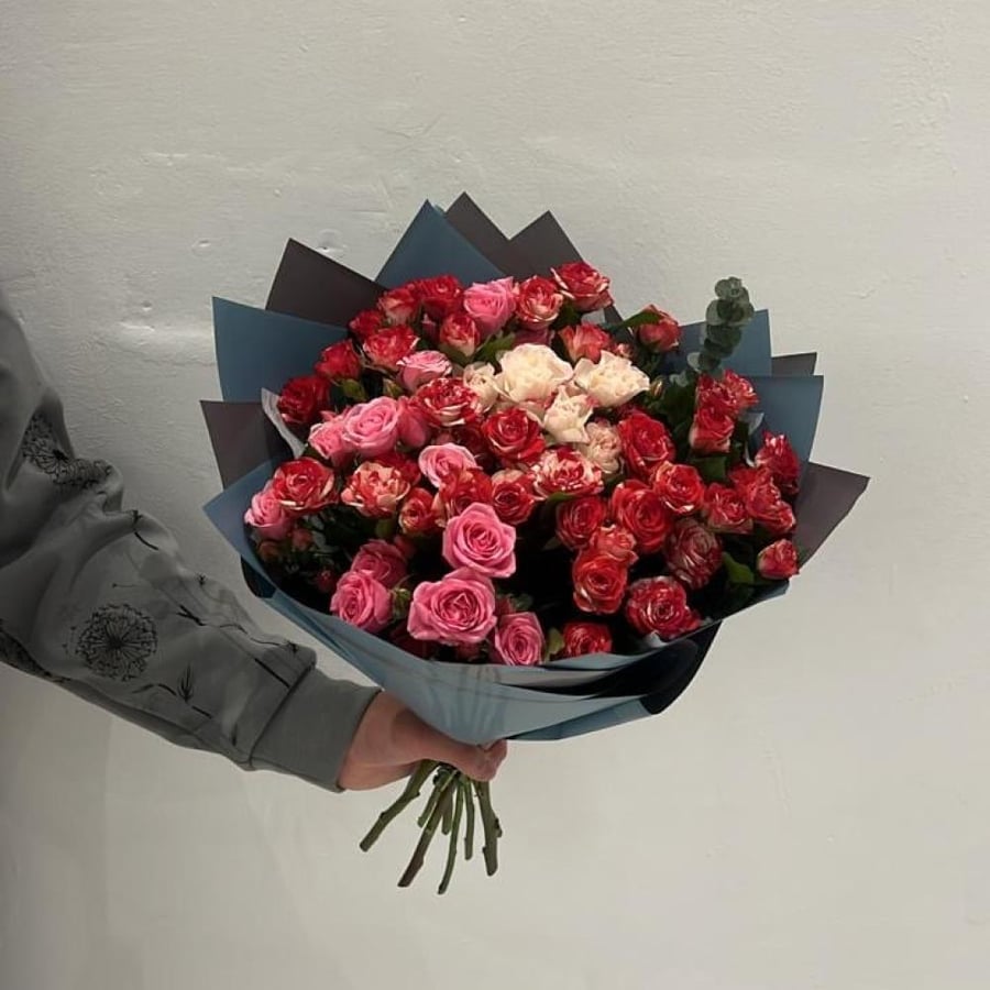 باقة ورد طبيعي_ بيبي جوري احمر