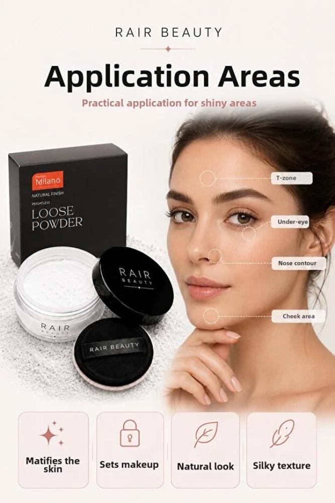 RAİR BEAUTY بودرة تثبيت المكياج، بودرة سائبة رقم 01