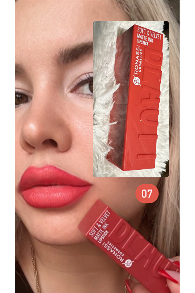 RS Ronassi Cosmetics أحمر شفاه من Ruji Beauty Soft Velvet Matte Ink
