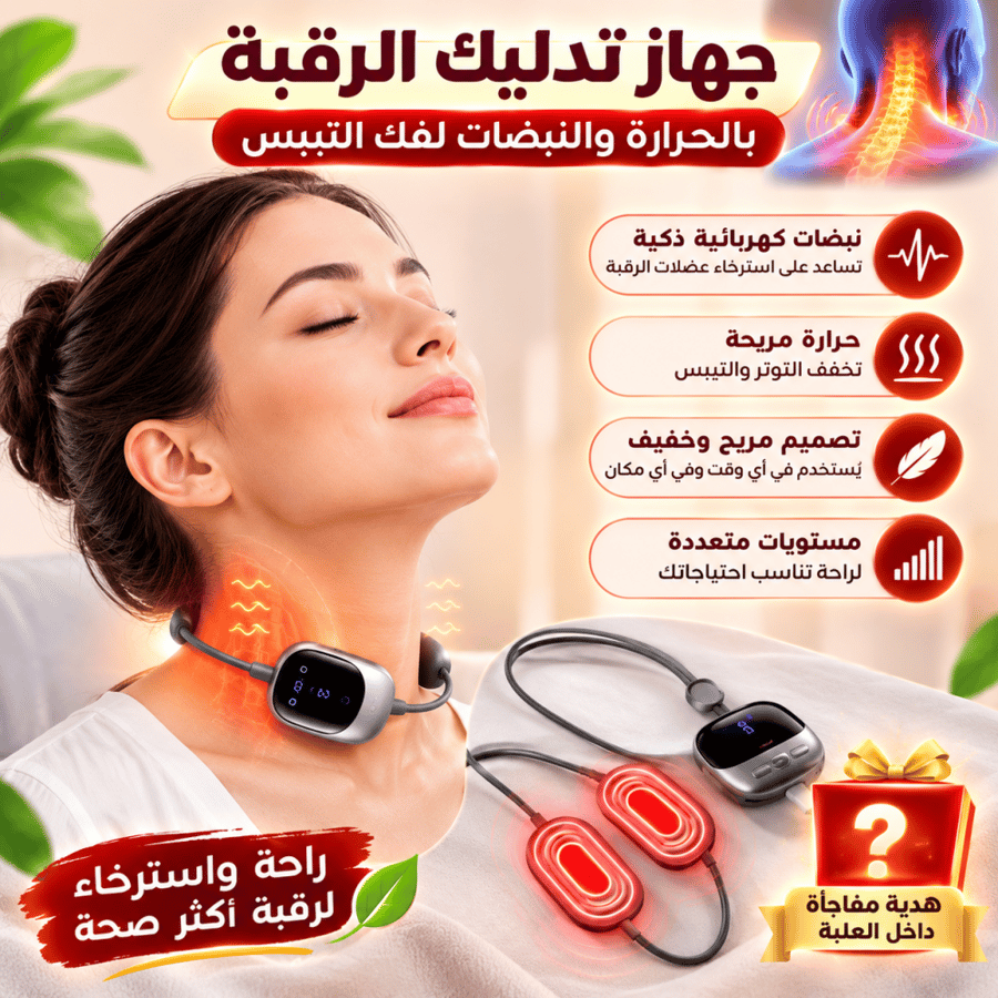 جهاز تدليك الرقبة بالحرارة والنبضات