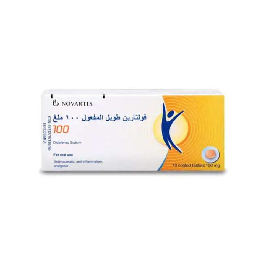فولتارين 100 مجم طويل المفعول 10 اقراص